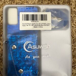 Blue Phone Case Wallet for TCL 30T